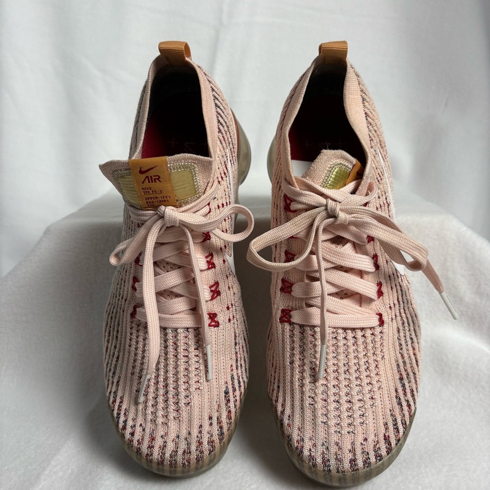 Nike Air Vapormax Flyknit 3 Sunset Tint White Pink Women's 8.5 - Picture 12 of 15